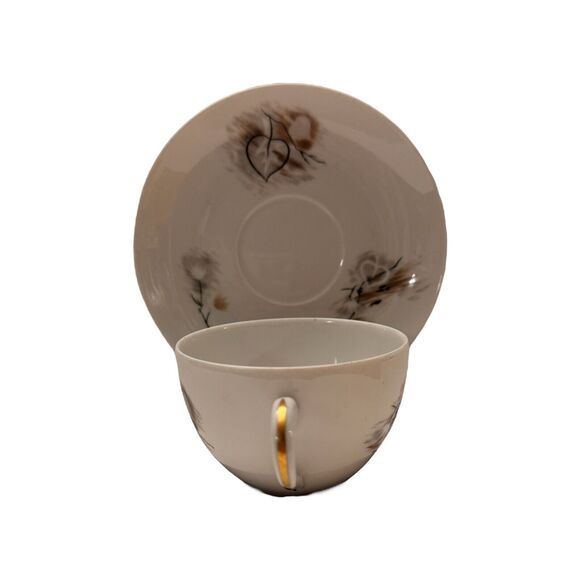 Vintage Raynaud & Co. Limoges Tea Cup and Saucer Pattern Windblown - Picture 2 of 11